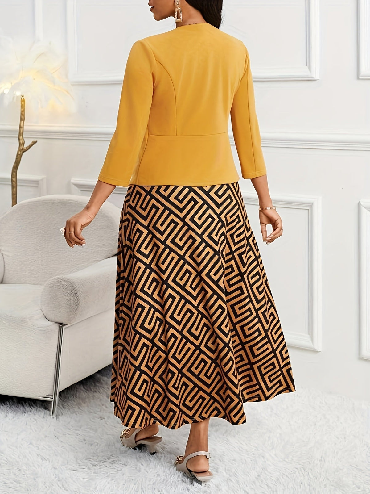 AMELIE | Printed Belted Two-Piece Set
