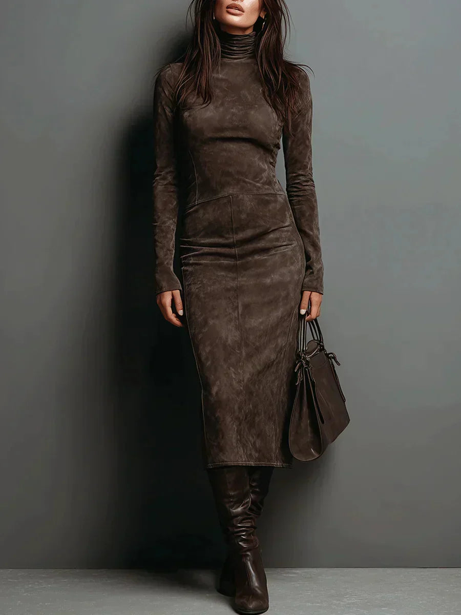 SELWYNNE | Textured High-Neck Maxi Dress
