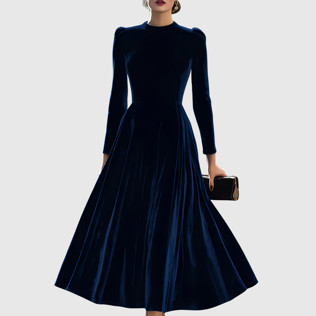 SOOPIE | Elegant Navy Blue & Burgundy Wedding Dress