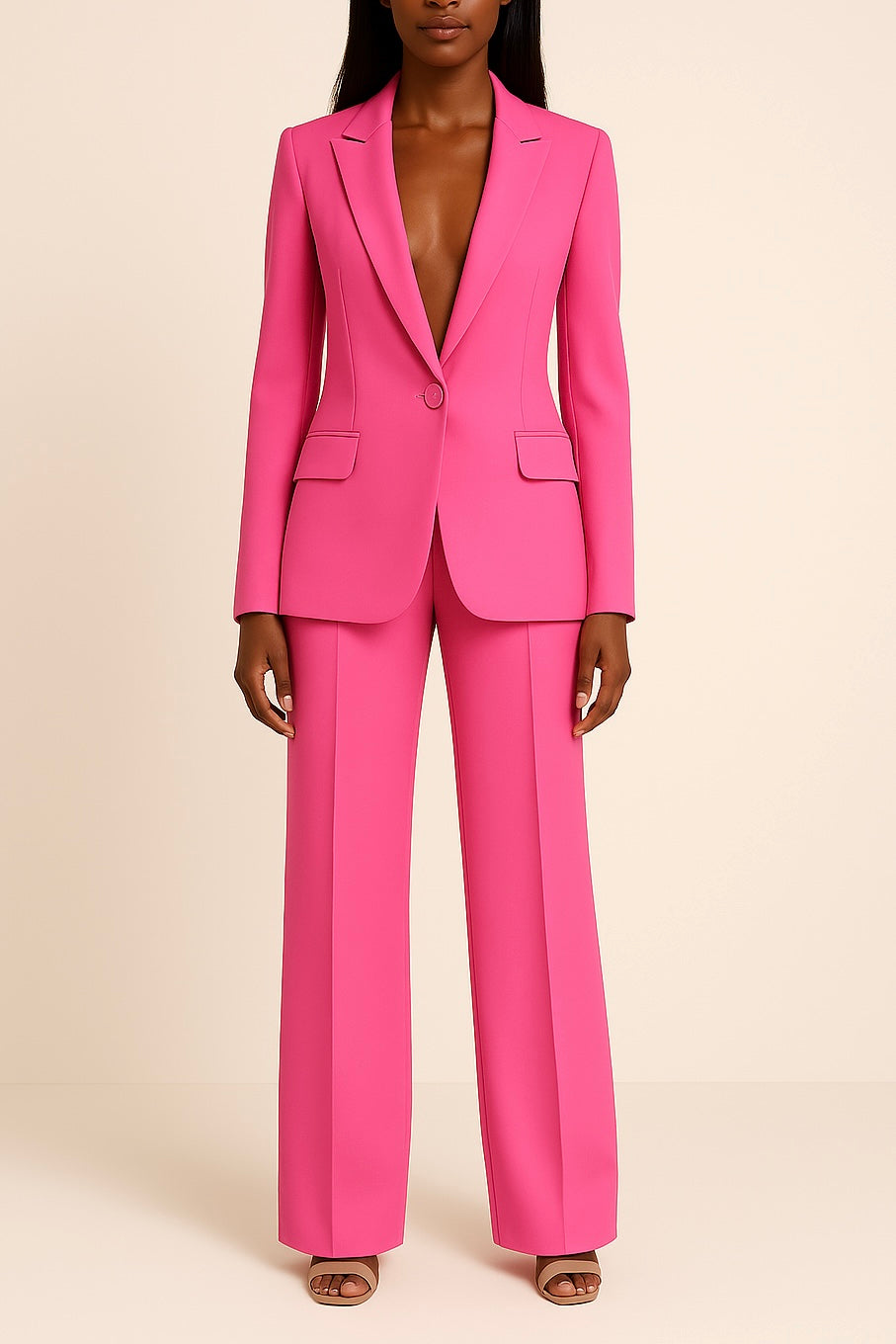 ZOE | Chic Formal Suit Set With Tailored Long Blazer