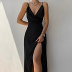 LILLIAN | Draped Elegant Maxi Dress Relaxed