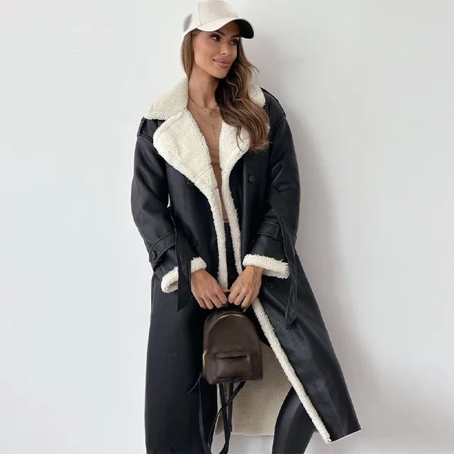 THALISSA | Textured Cream Trench Coat