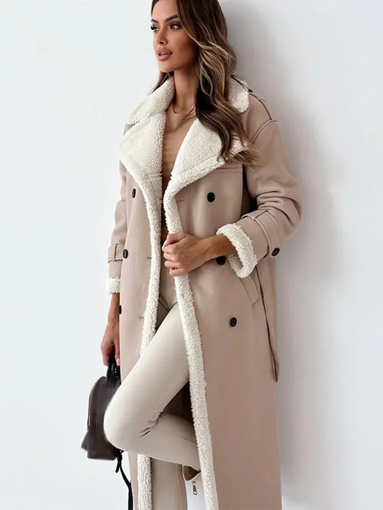 THALISSA | Textured Cream Trench Coat