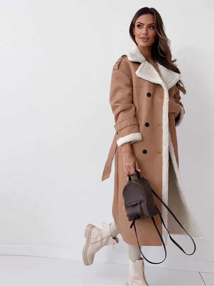 THALISSA | Textured Cream Trench Coat