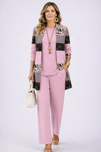 AUDREY | Draped Three-Piece Trouser Set