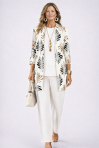 MARGARET | Draped Three-Piece Trouser Set Open-Front