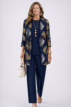 AUDREY | Draped Three-Piece Trouser Set