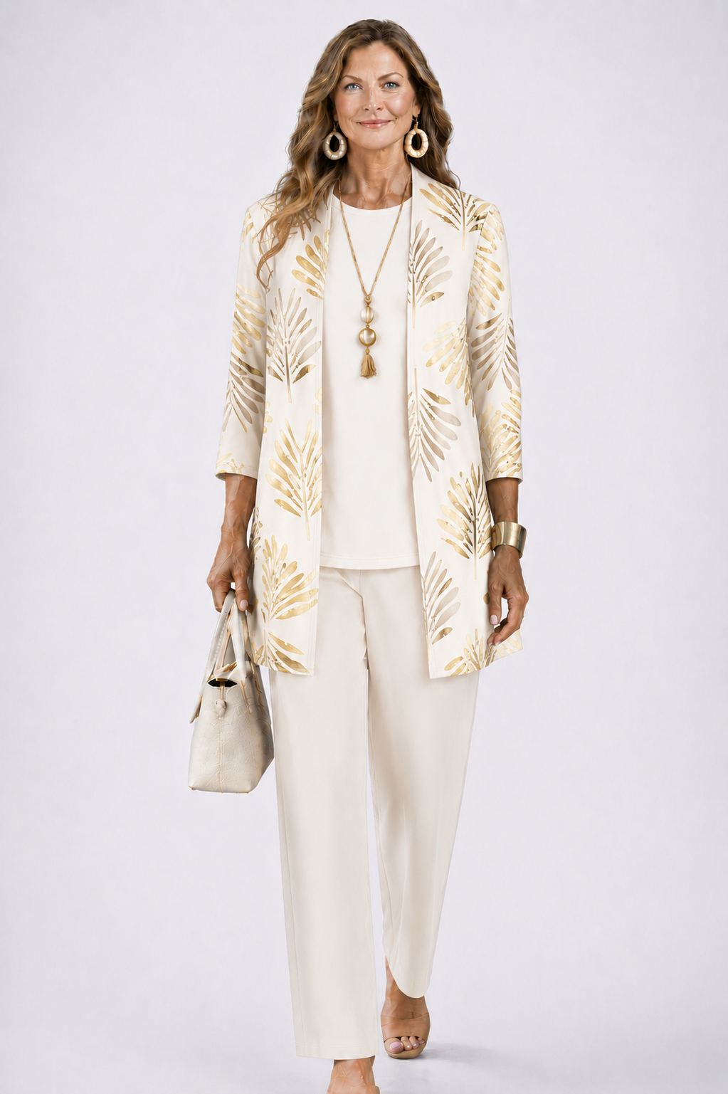 AUDREY | Draped Three-Piece Trouser Set