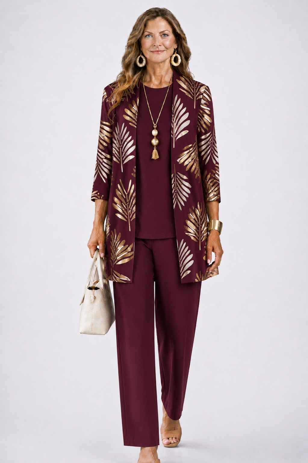 AUDREY | Draped Three-Piece Trouser Set