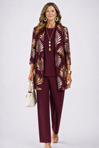 AUDREY | Draped Three-Piece Trouser Set