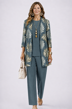AUDREY | Draped Three-Piece Trouser Set