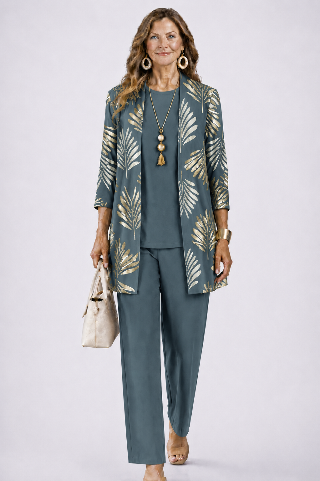 AUDREY | Draped Three-Piece Trouser Set