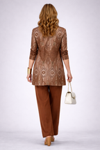 GLENNA | Open-Front Three-Piece Trouser Set