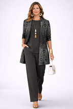 HEDLEY | Open-Front Three-Piece Trouser Set Relaxed