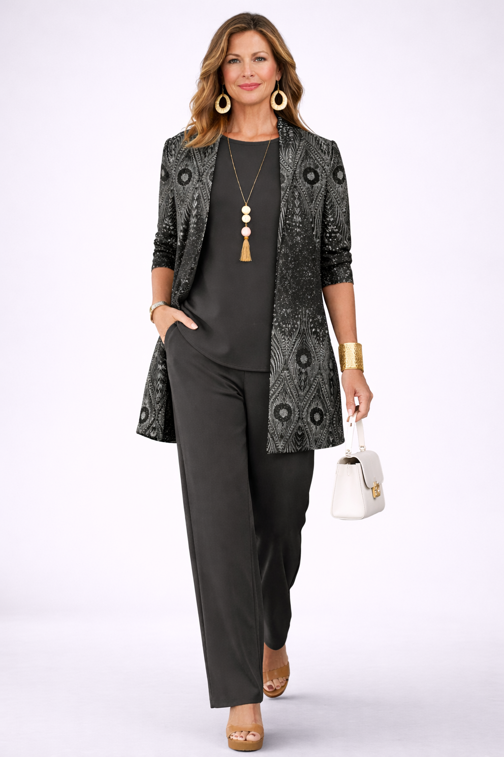 HEDLEY | Open-Front Three-Piece Trouser Set Relaxed