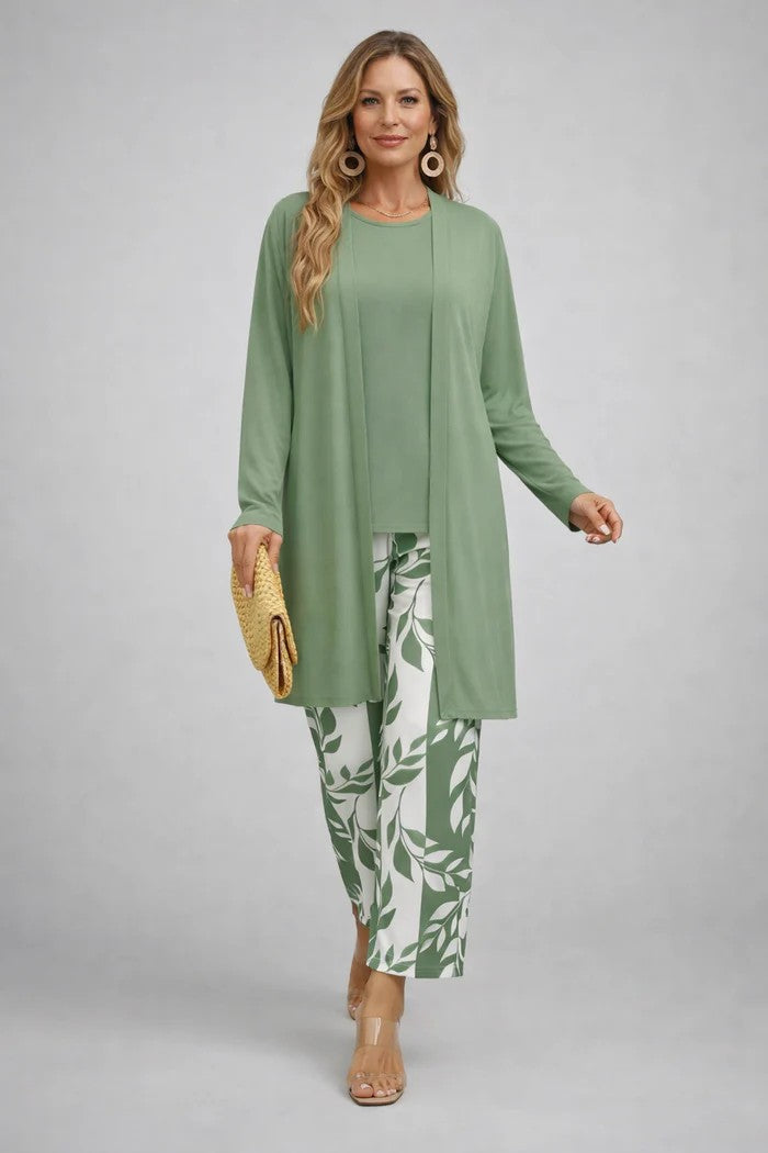 AUDREY | Draped Three-Piece Trouser Set