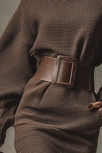 CLARA | Short Knit Dress With Matching Belt