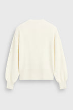ROMILLY | White Sweater With Red Heart Pattern