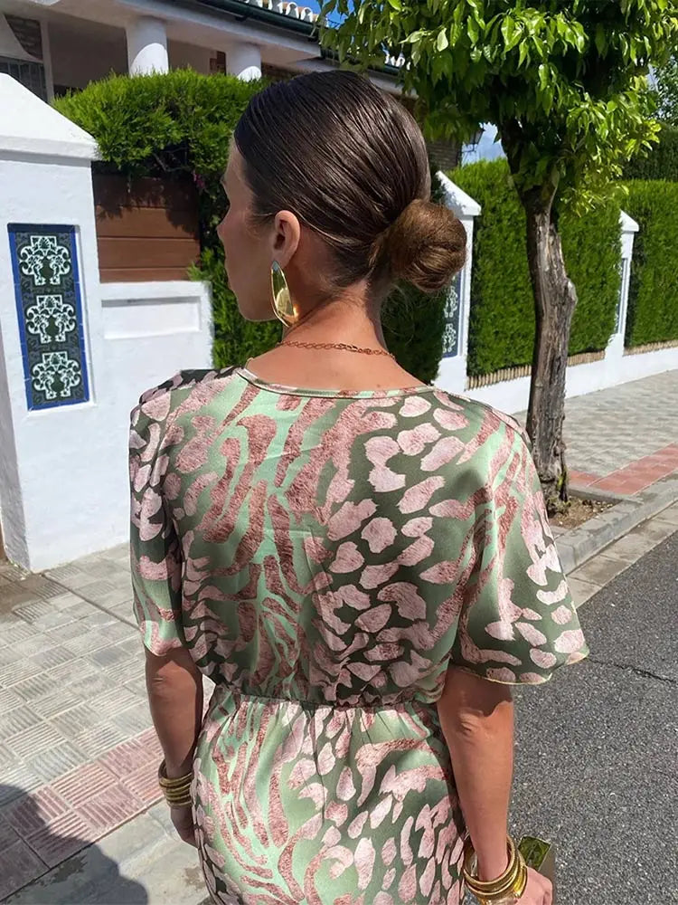 CLARANDRA | Copper Midi Dress