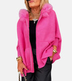 ARABELLE | Casual Hooded Coat With Fur Collar