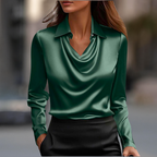 MILAN | Chic Draped Neck Blouse