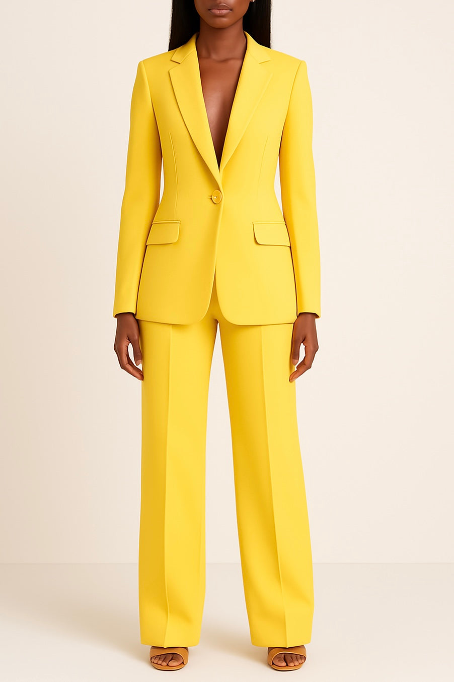 ZOE | Chic Formal Suit Set With Tailored Long Blazer