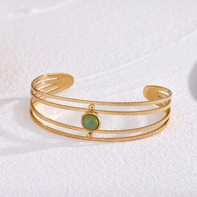 Bracelet manchette Jade