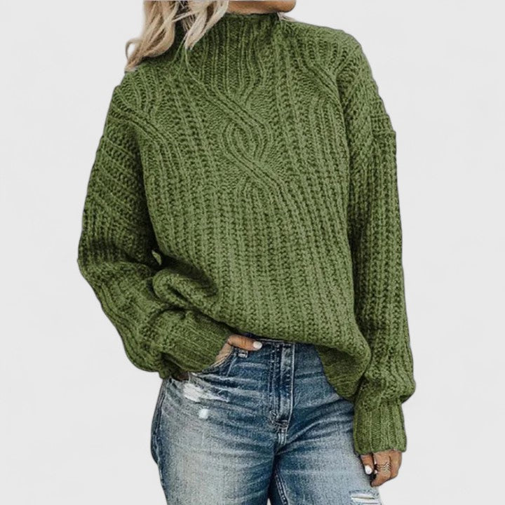AERYNNA | Cable-Knit Classic Knit Sweater