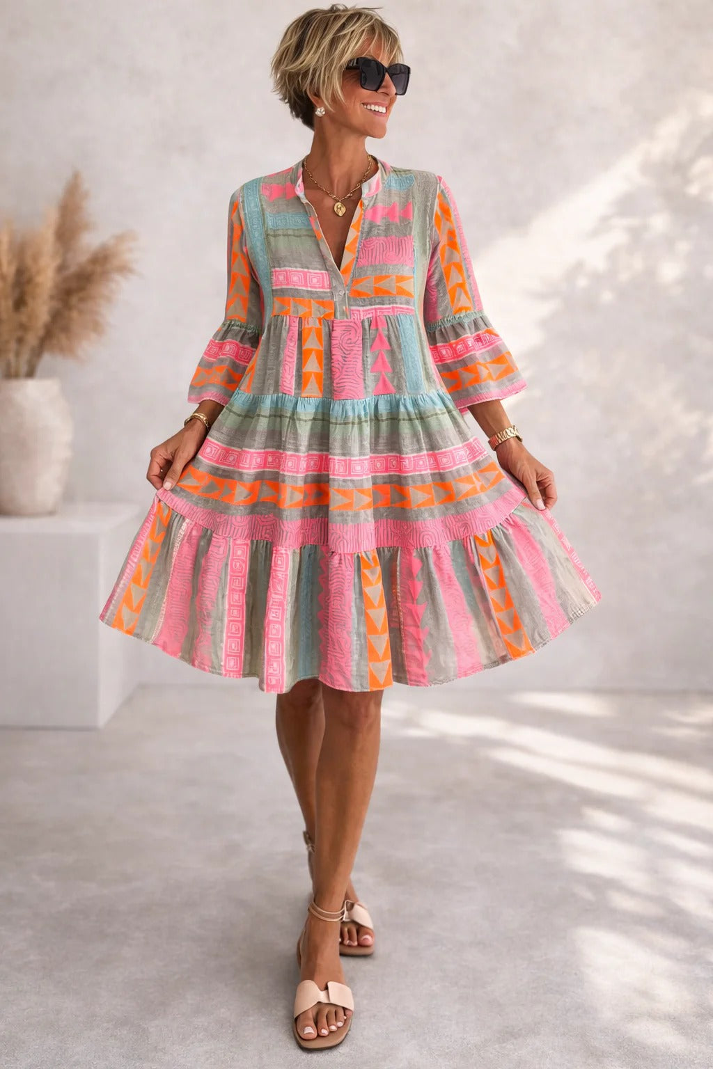 Aurabelletm Timeless Vintage Grace Midi Dress