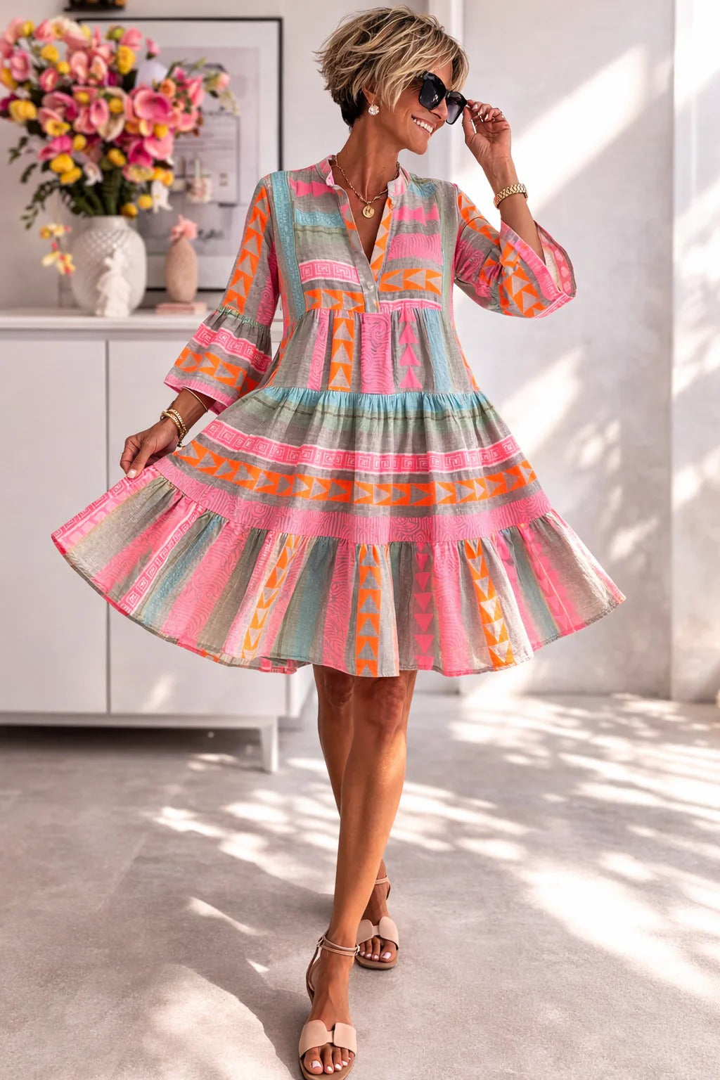 Aurabelletm Timeless Vintage Grace Midi Dress