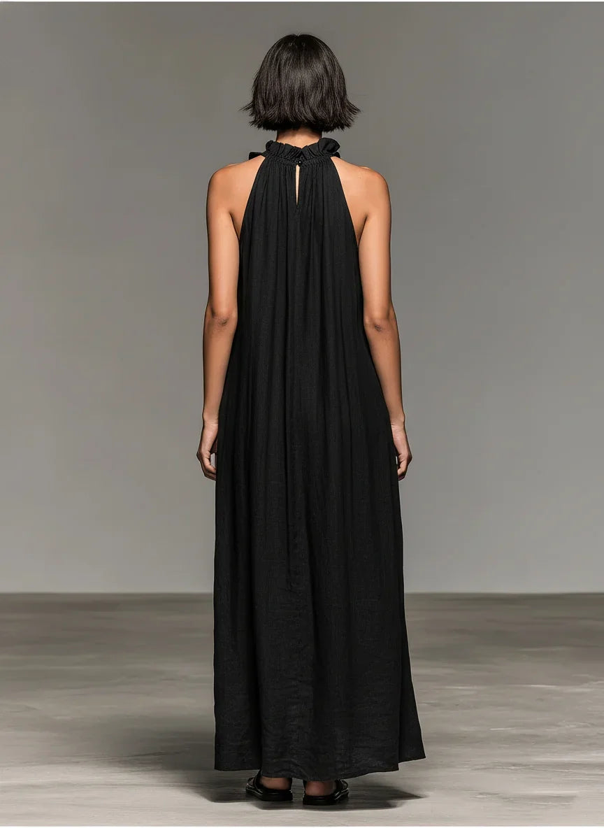 ALIETTE | Flowy Maxi Dress With Ruffles And Pockets