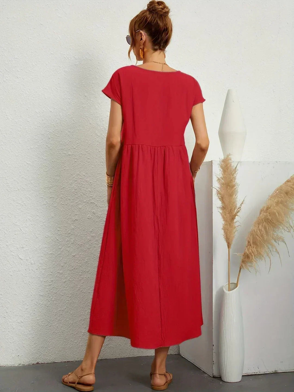 GABRIELLE | Flowing Midi Dress With Timeless Elegance