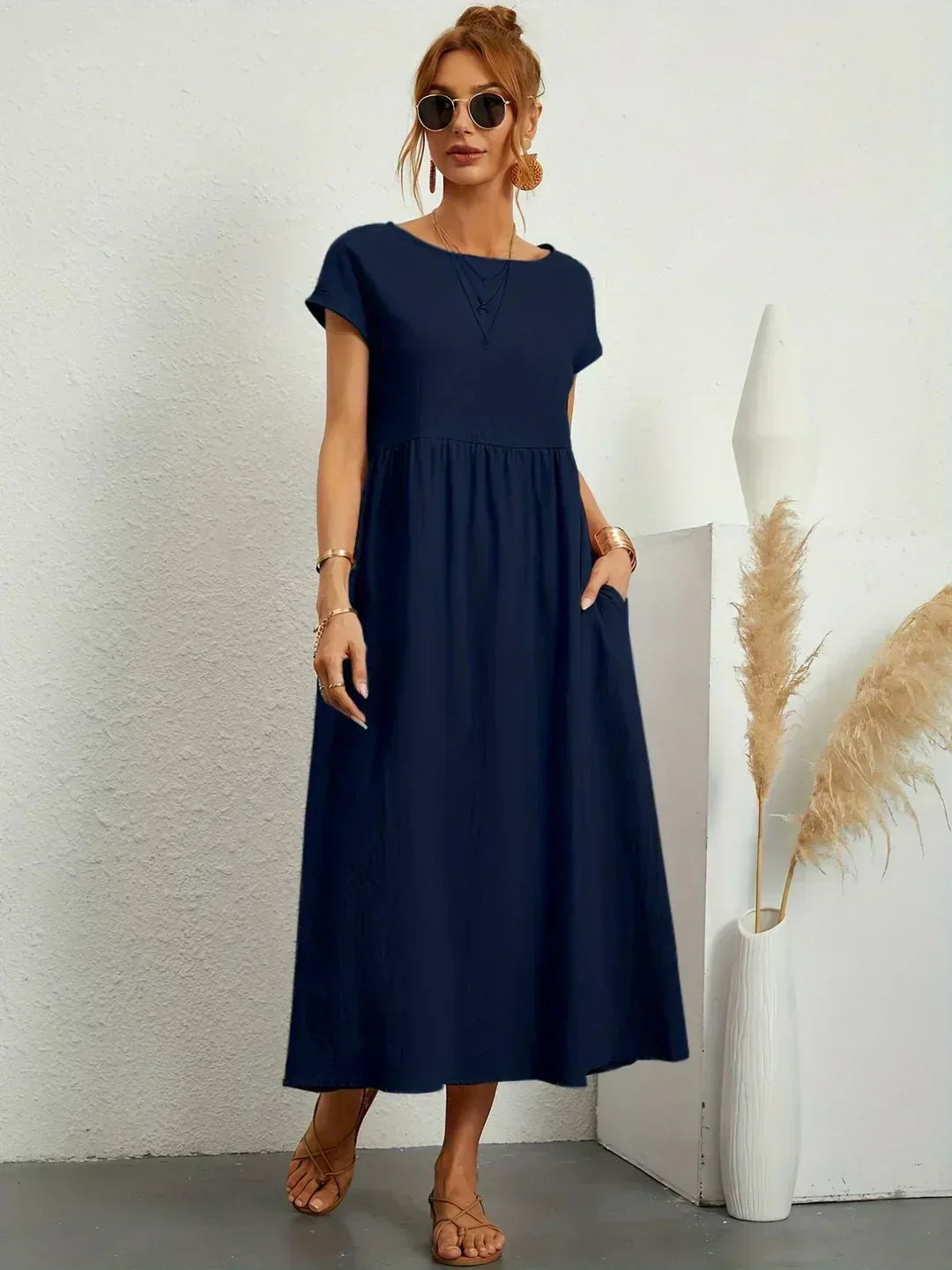 GABRIELLE | Flowing Midi Dress With Timeless Elegance
