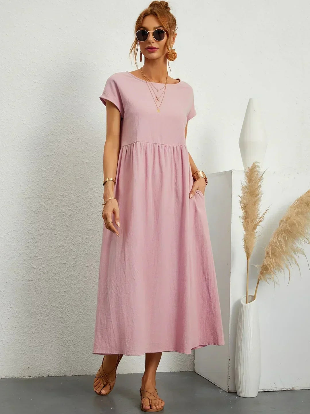 GABRIELLE | Flowing Midi Dress With Timeless Elegance