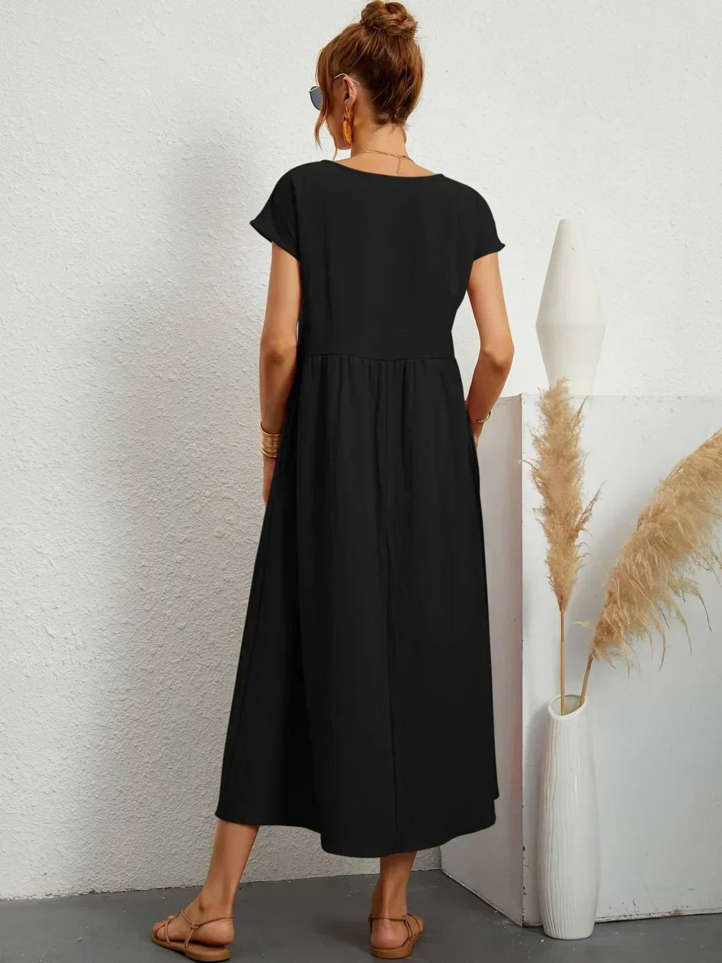 GABRIELLE | Flowing Midi Dress With Timeless Elegance