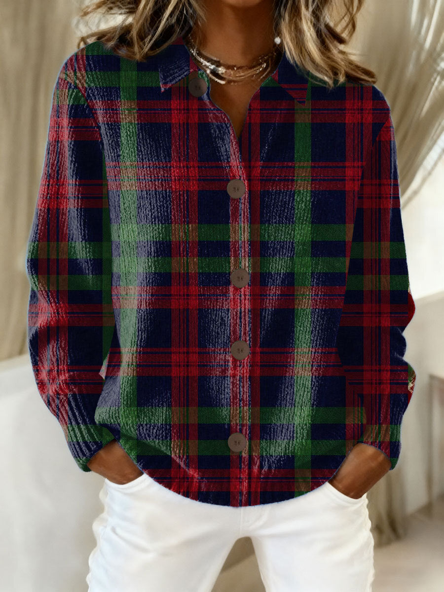 TESSIA | Checkered Hoodie Blouse