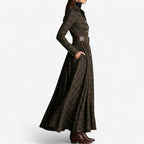 CELENE | Checked Vintage Maxi Dress