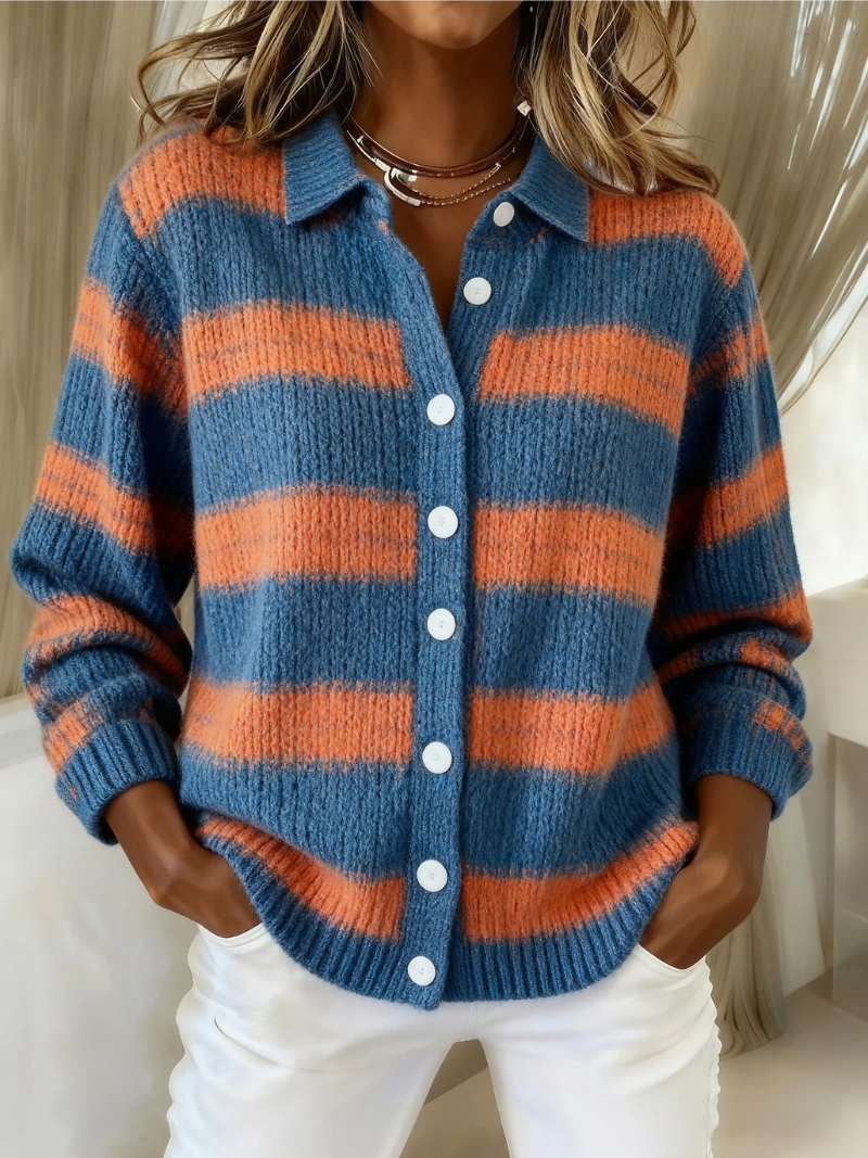 LIRENA | Striped Hoodie Blouse