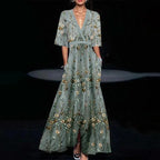 SOPHIA | Elegant Evening Dress With Floral Pattern