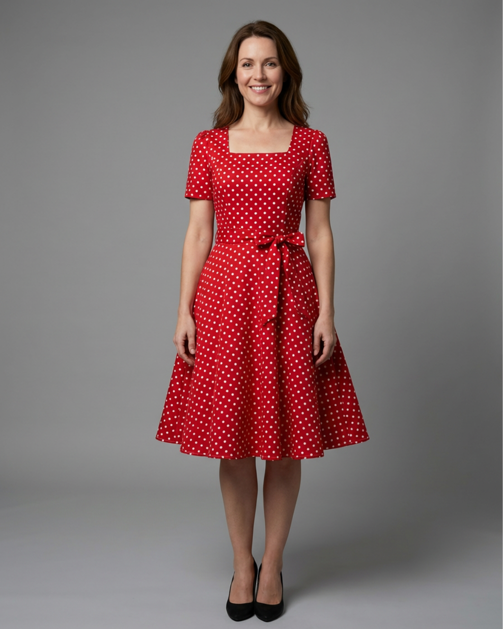 BEATRIX | Polka Dot Bow Dress