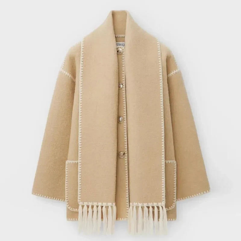 ZYRA | Fringed Scarf Jacket