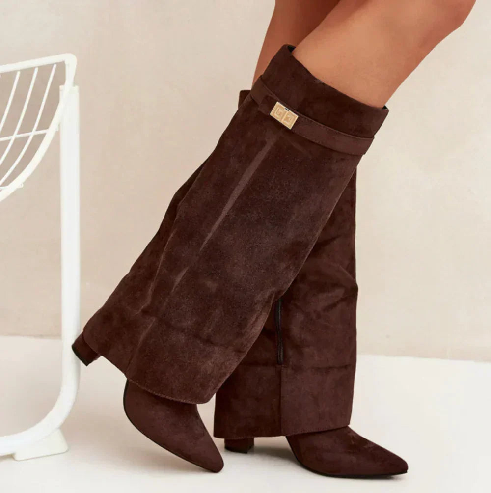 SUEDORA | Textured High Boots