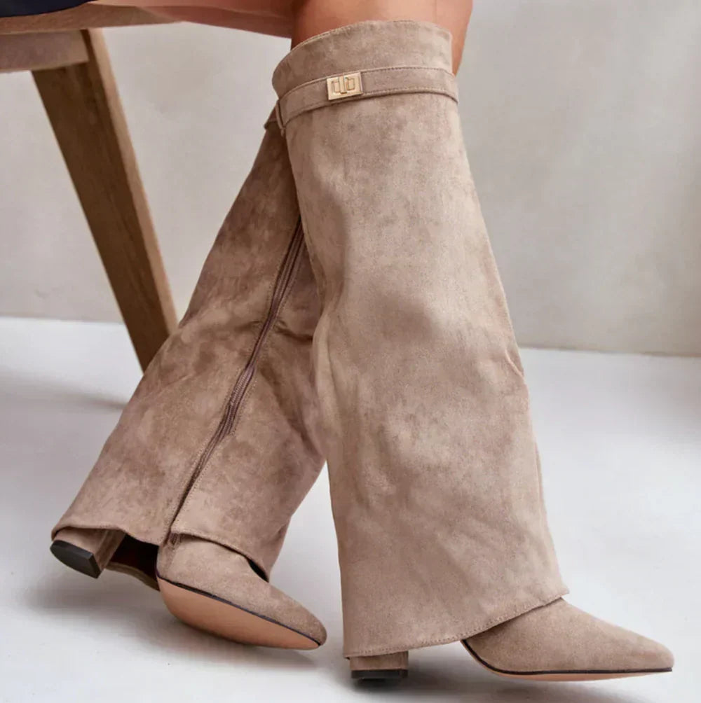 SUEDORA | Textured High Boots