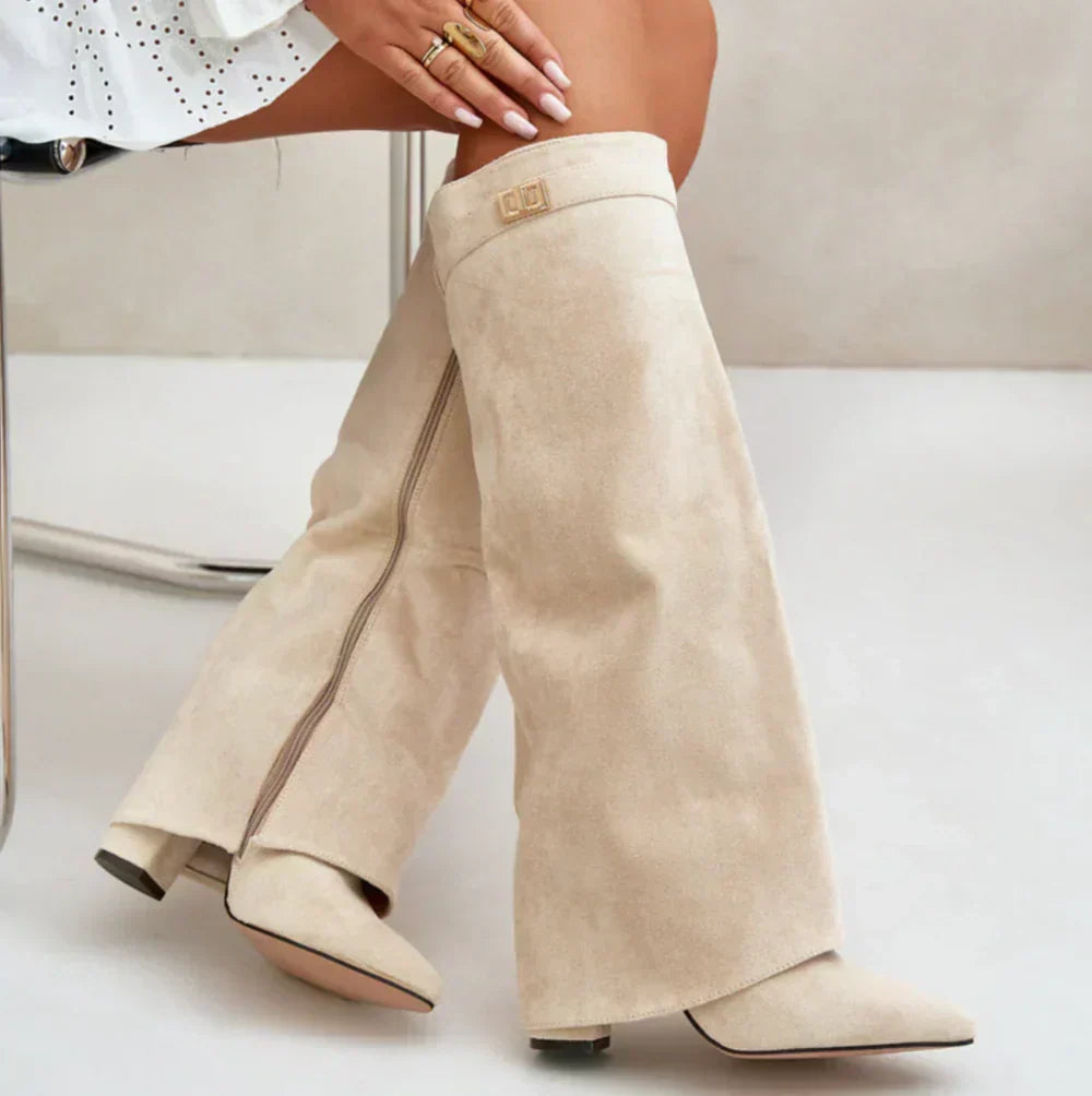 SUEDORA | Textured High Boots