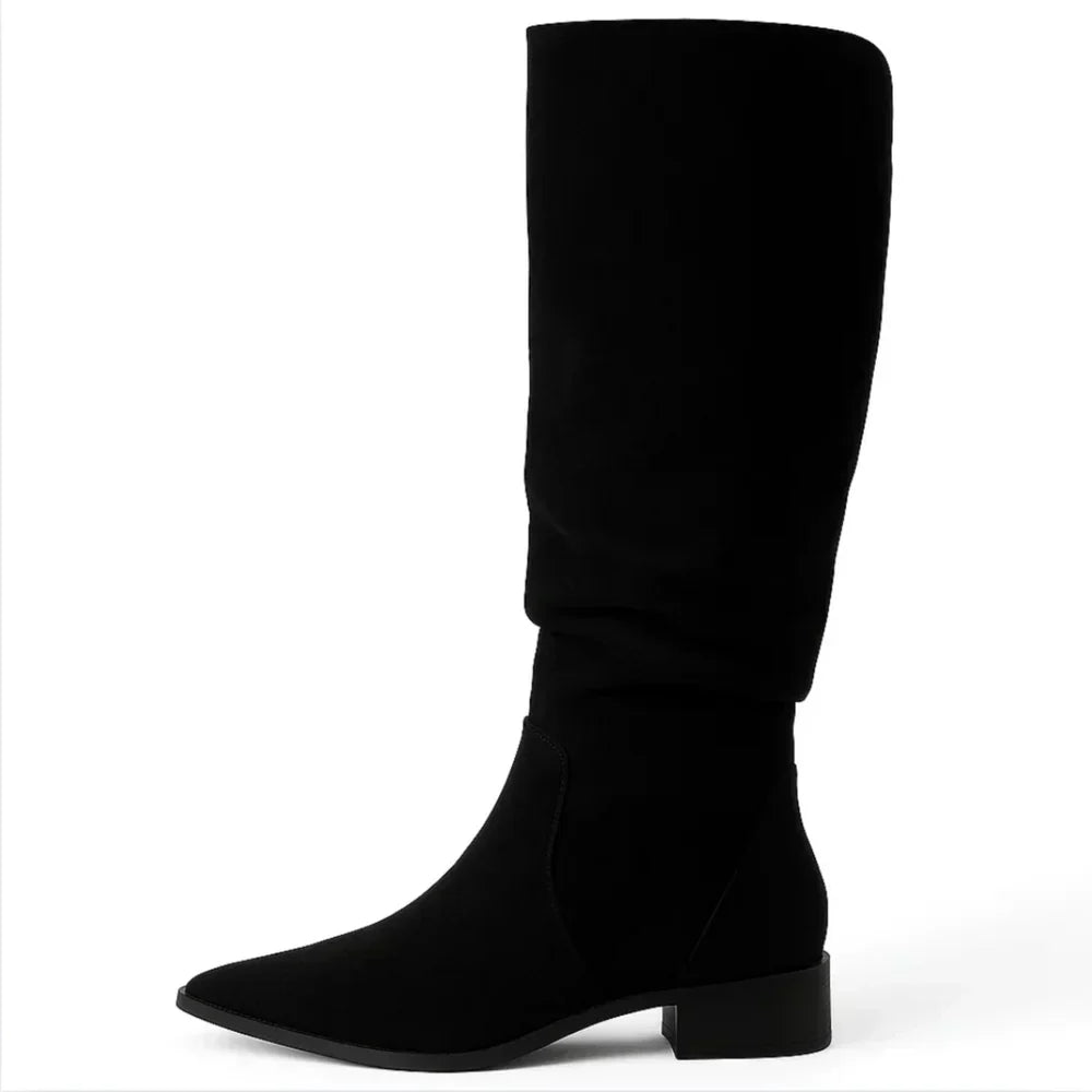 ROSELIA | Draped Beige Everyday Boots