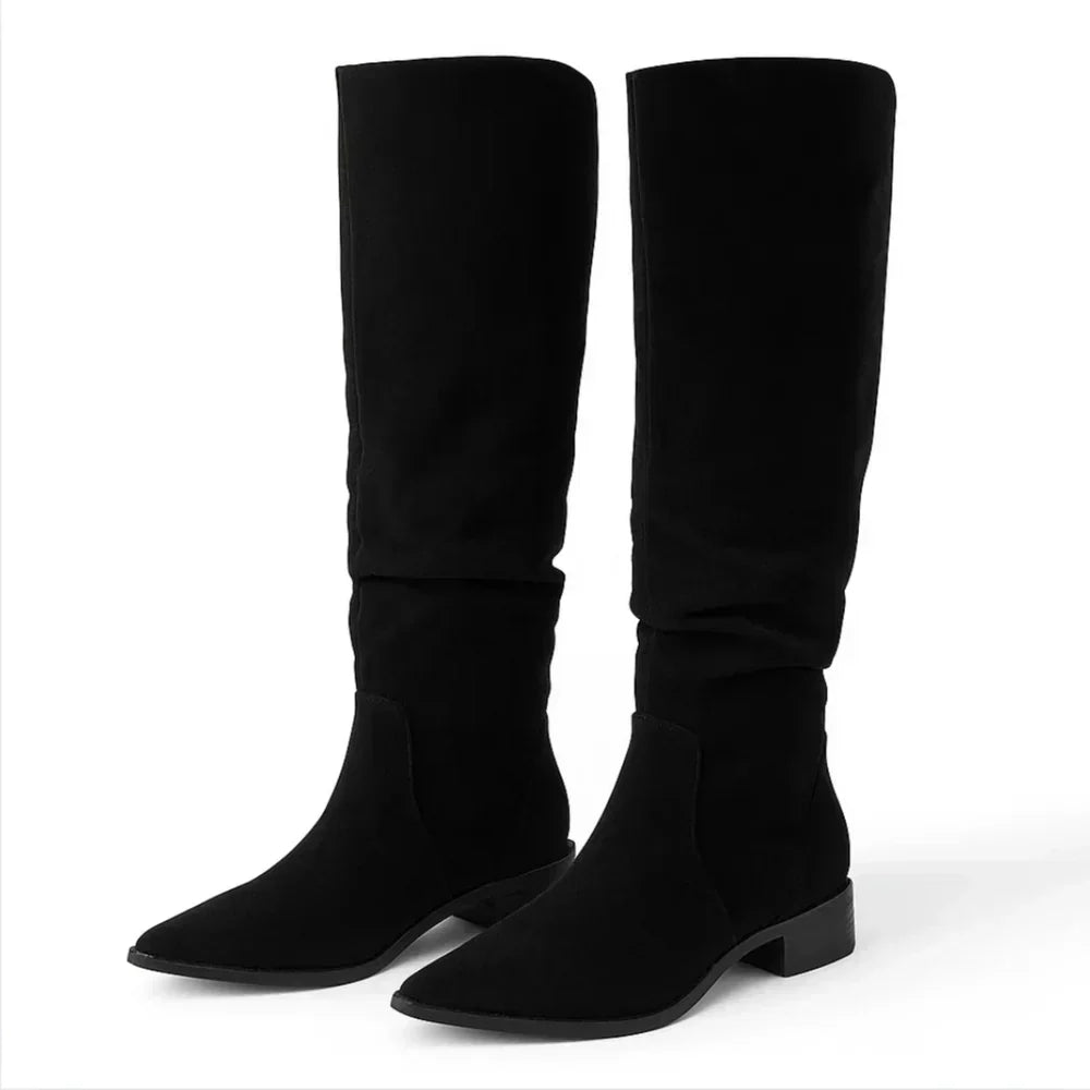 ROSELIA | Draped Beige Everyday Boots