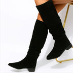 ROSELIA | Draped Beige Everyday Boots