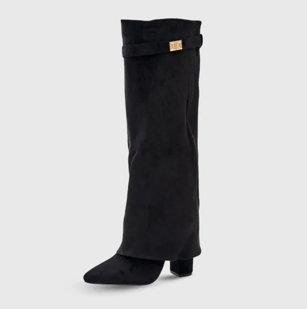 SUEDORA | Textured High Boots