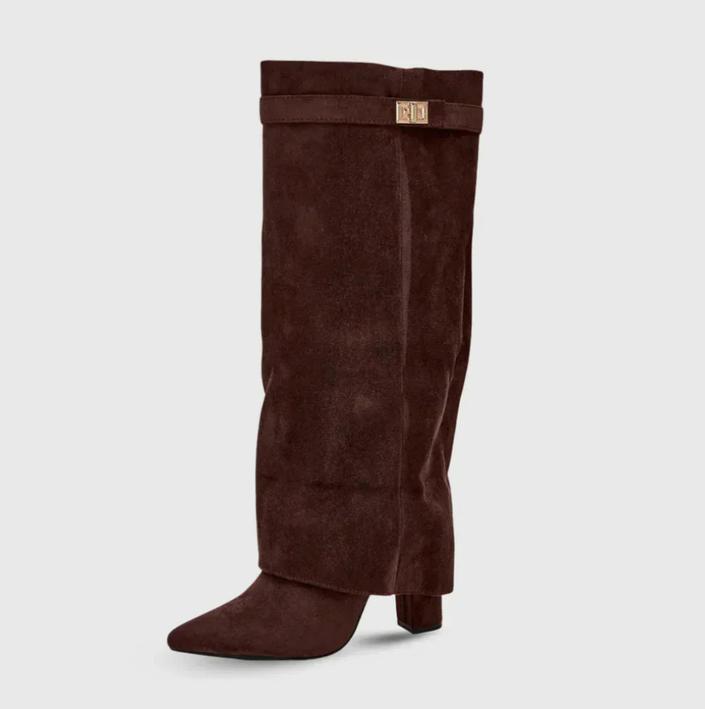 SUEDORA | Textured High Boots