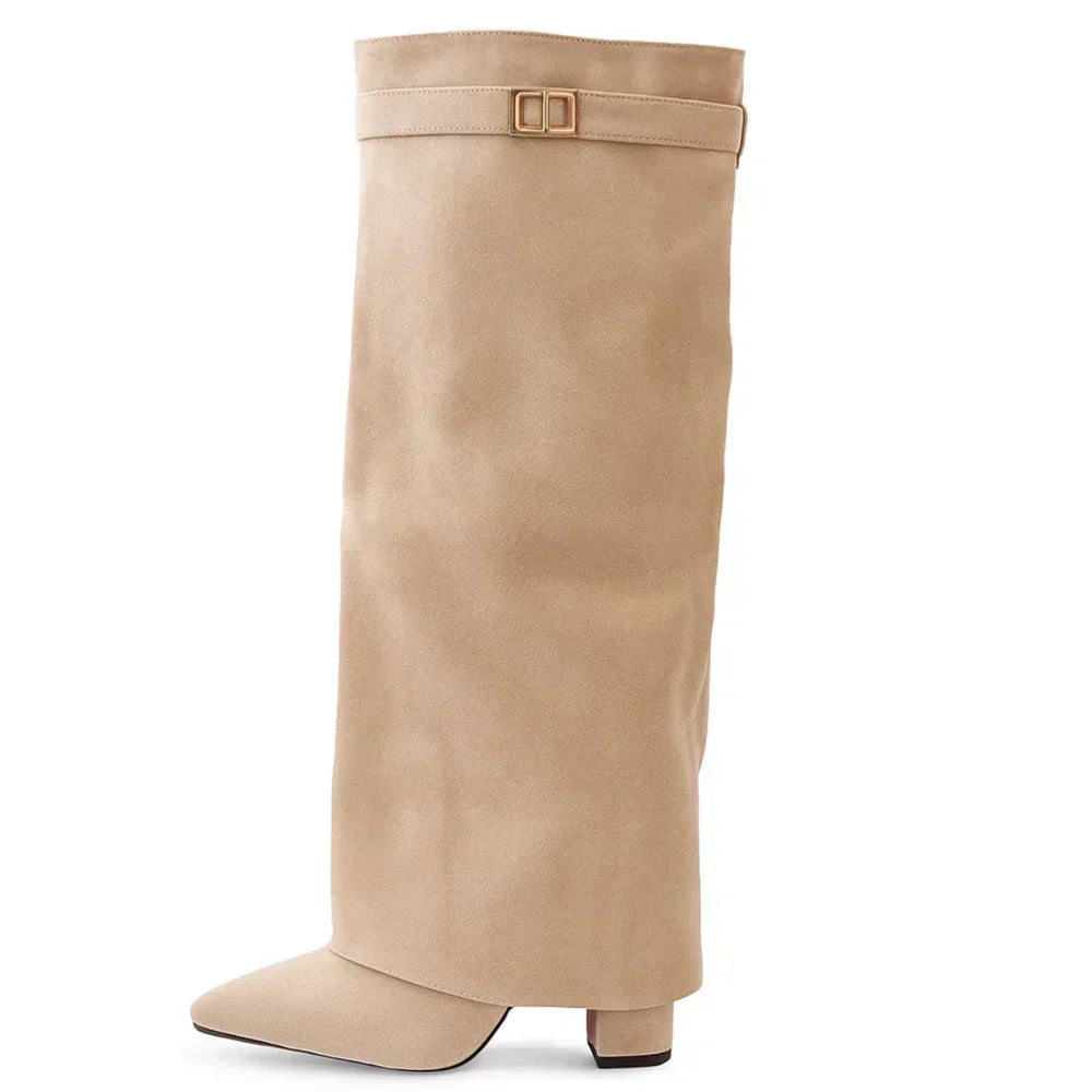 SUEDORA | Textured High Boots